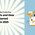 "Automated Video Production: What It Is and How to Get Started with AI in 2025," featuring an illustration of a robot interacting with a video player interface. The image includes the Vidatia logo and a bright idea lightbulb.